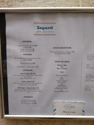 Menu photo 3 Zapard Bordeaux, 33