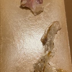 Tori Dasu - Found bone in the negi hamachi and saran wrap adhered to another piece
