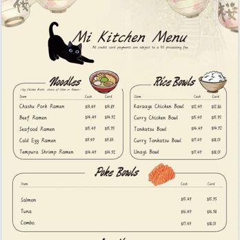 Mi Kitchen - Menu - ramen & rice bowls - Japanese Near Me - Blythe, California