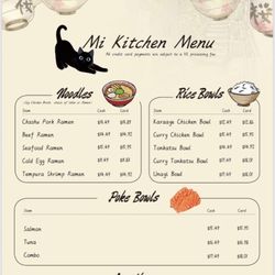 Menu - ramen & rice bowls