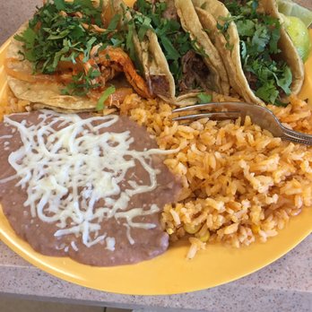 Taqueria Jalisco - Tinga on left, carnitas (2) on right - carnitas win! - Mexican Near Me - Middleton, Wisconsin