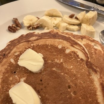 Cafe Mason - Few pecans and bananas... oh! They are all in the pancakes! - Breakfast & Brunch Near Me - San Francisco, California Cafe Mason - Few pecans and bananas... oh! They are all in the pancakes! - Breakfast & Brunch Near Me - San Francisco, California