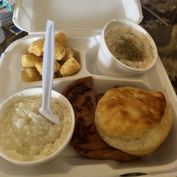 The Biscuit Express - Bologna Platter with grits instead of eggs - Breakfast & Brunch Near Me - Meridianville, Alabama