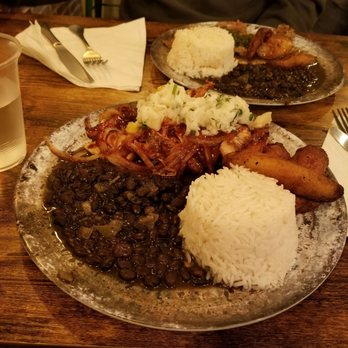 Cafecito - My GuavaQ Chicken Platter and the Steak Chimichurri Platter in the back. - Cuban Near Me - Calabasas, California