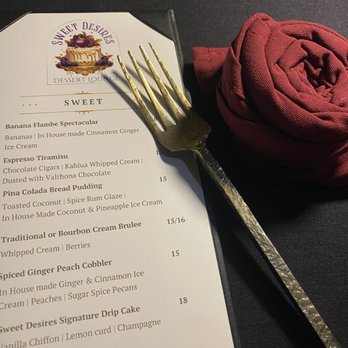 Sweet Desires Dessert Lounge - Menu - Desserts Near Me - Vero Beach, Florida Sweet Desires Dessert Lounge - Menu - Desserts Near Me - Vero Beach, Florida