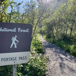 Portage Pass Trail - The trailhead for Portage Pass, located right near the Whittier Tunnel.
