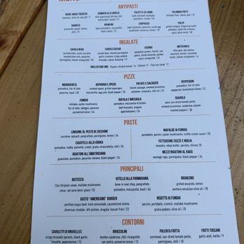Gusto 101 - Menu - Italian Near Me - Toronto, Ontario