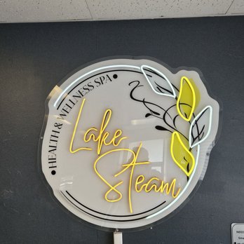 Lake Steam - Sign behind check in - Reflexology Near Me - Denver, Colorado Lake Steam - Sign behind check in - Reflexology Near Me - Denver, Colorado