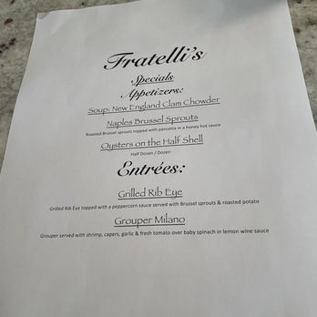 Fratelli's Italian Restaurant - Specials - Italian Near Me - Milford, Connecticut