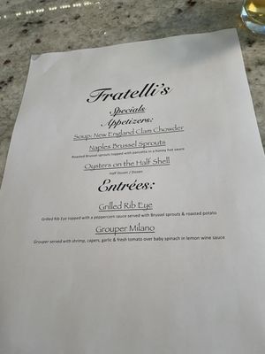 Menu photo 1 Fratelli's Italian Restaurant Milford, CT