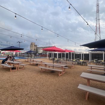Goodsurf Beach Club - Outside tables - Surfing Near Me - Dallas, Texas