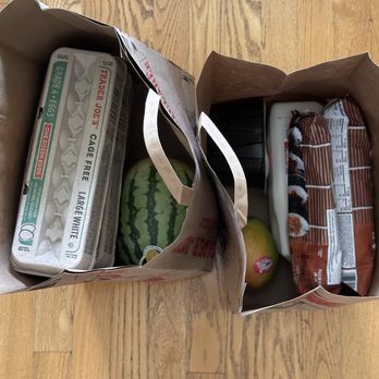 Trader Joe's - They packed eggs with a watermelon. - Grocery Near Me - La Canada, California