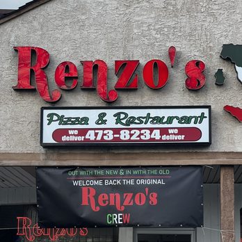 Renzo's Pizza & Restaurant - Sign - Pizza Near Me - Mount Sinai, New York
