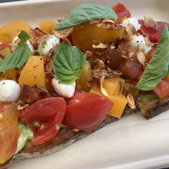 Burnt Crumbs - Heirloom Tomato Toast - New American Near Me - Irvine, California Burnt Crumbs - Heirloom Tomato Toast - New American Near Me - Irvine, California