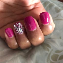 Dip nails & rhinestones. Dip nails & rhinestones.