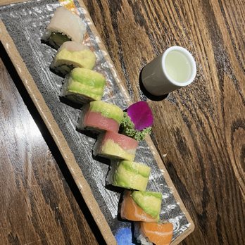 Kumo Sushi - Rainbow Roll - Sushi Bars Near Me - Houston, Texas Kumo Sushi - Rainbow Roll - Sushi Bars Near Me - Houston, Texas