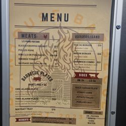 Burnhouse Barbecue - Menu as of February 2026