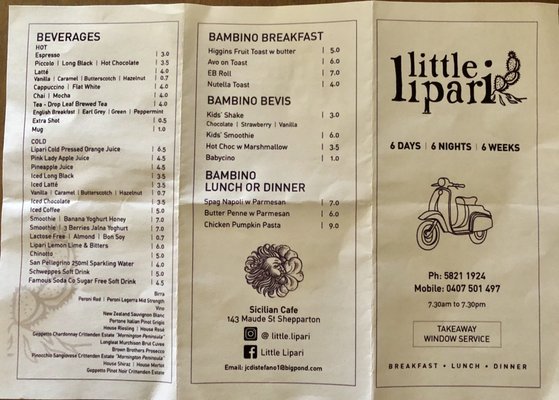 Menu photo 1 Little Lipari Shepparton, VIC