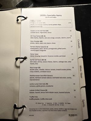 Menu photo 8 180blu Dana Point, CA