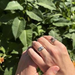 Sausalito Jewelers - Gently restored, polished, and resized: 110 year old italian gold ring with miners diamonds.