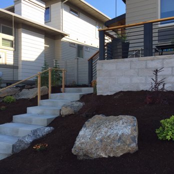 Alpine View Landscaping - love the rocks and color - Artificial Turf Near Me - Bend, Oregon