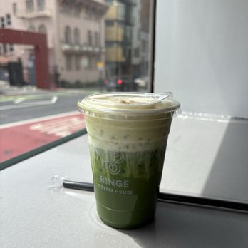 Binge Coffee House - Banana matcha - Vietnamese Near Me - Berkeley, California