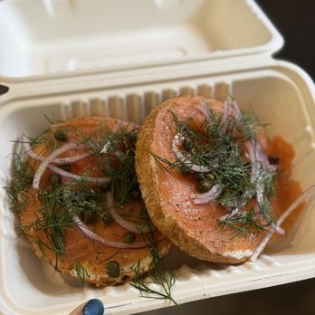 Apollo Bagels - Bagel with smoked salmon, cream cheese, caper, red onion, dill - Bagels Near Me - New York, New York Apollo Bagels - Bagel with smoked salmon, cream cheese, caper, red onion, dill - Bagels Near Me - New York, New York
