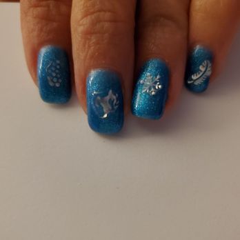 Dream Nails - Weird raised top coat. Wish she'd told me to lose the stickers. - Nail Salons Near Me - Los Angeles, California