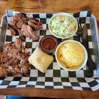 Dickey's Barbecue Pit - a tray of food - American Near Me - Middletown, Delaware Dickey's Barbecue Pit - a tray of food - American Near Me - Middletown, Delaware