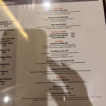 Jack's Place Restaurant & Lounge - Magical Dining Menu 2025 - American Near Me - Orlando, Florida Jack's Place Restaurant & Lounge - Magical Dining Menu 2025 - American Near Me - Orlando, Florida