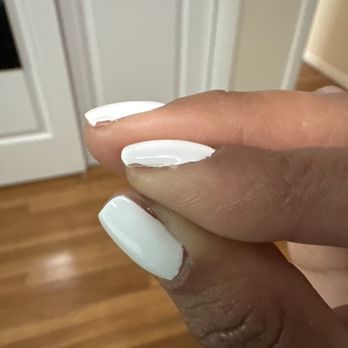 Luv Nails - The next day / gel polish already coming off. Not happy at all - Nail Salons Near Me - Mundelein, Illinois