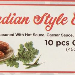 Indian style wings with onions, ginger, garlic, coriander with hot and caesar sauce
