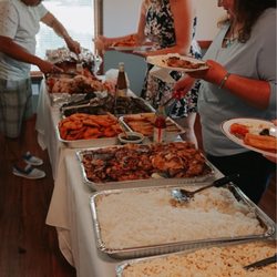 Hawaiian BBQ Express - Catering Party Pack: Steamed Rice, Macaroni Salad, BBQ Chicken, BBQ Beef, Fish & Crispy Shrimp, Lumpia