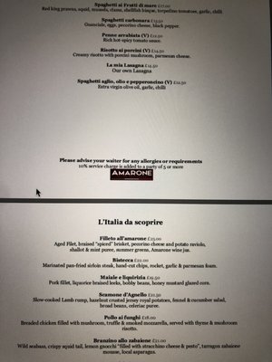 Menu photo 2 Amarone Restaurant Bath, BAS