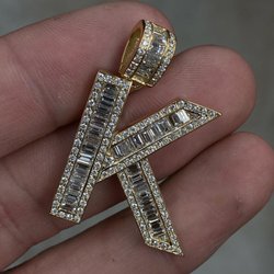 Oscars Gold and Diamonds Jewelry - Baguette Initial