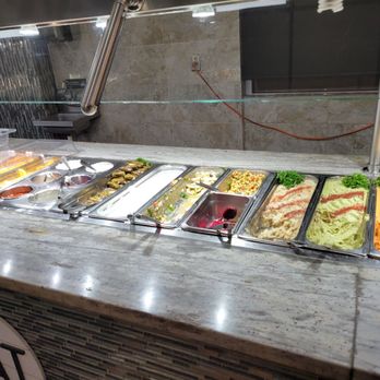 Dimassi's Mediterranean Buffet - Sugar Land - Buffet line, salads and dips - Mediterranean Near Me - Sugar Land, Texas