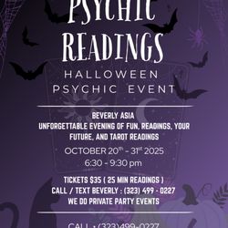 Psychic Readings by Beverly Asia - HALLOWEEN EVENTS !!