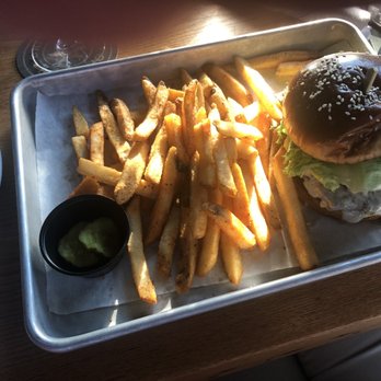 Britesmith Brewing - Williamsville - Double Smash burger topped with lettuce & tomato with fries. - Pizza Near Me - Williamsville, New York