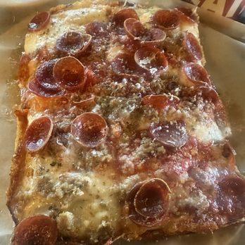 Culinary Dropout - Pepperoni & Italian Sausage Pizza - New American Near Me - Dallas, Texas Culinary Dropout - Pepperoni & Italian Sausage Pizza - New American Near Me - Dallas, Texas