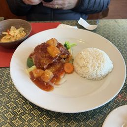 Fried fish grouper in sweet and sour sauce