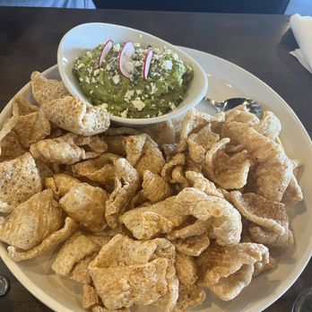 Almond Wood - Pork rinds (chicharrones) and guacamole - Barbeque Near Me - Patterson, California Almond Wood - Pork rinds (chicharrones) and guacamole - Barbeque Near Me - Patterson, California