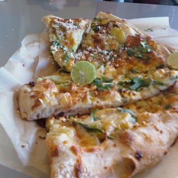 Cheese Board Pizza - Feta, potatoes, mozzarella, cilantro, pasilla peppers, and key lime - Pizza Near Me - Berkeley, California Cheese Board Pizza - Feta, potatoes, mozzarella, cilantro, pasilla peppers, and key lime - Pizza Near Me - Berkeley, California