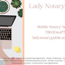Lady Notary Public - Business Card