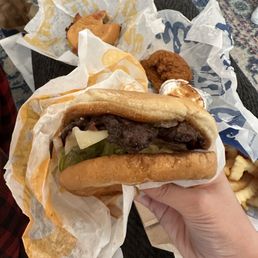 Mushroom & Swiss Single Butter Burger, yummy