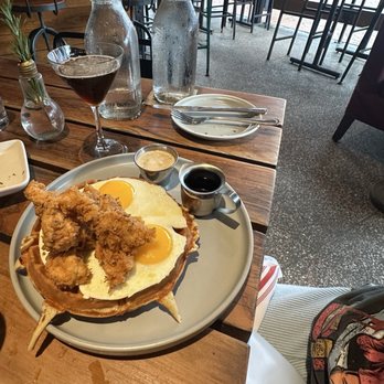Whiskey Cake - Chicken and Waffle - New American Near Me - Tampa, Florida Whiskey Cake - Chicken and Waffle - New American Near Me - Tampa, Florida