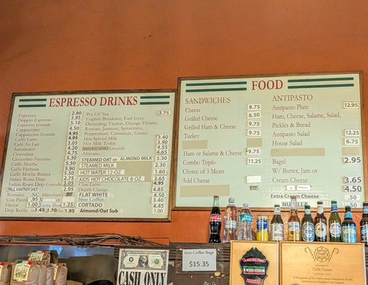 Menu photo 1 Caffe Trieste San Francisco, CA