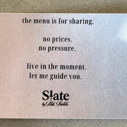 Note from the chef