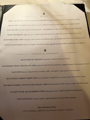 Menu photo 8 Boulevard San Francisco, CA