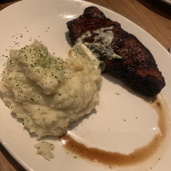 Stoney River - New York Strip Steak and mashed Garlic Whipped Potatoes - Steakhouses Near Me - Towson, Maryland Stoney River - New York Strip Steak and mashed Garlic Whipped Potatoes - Steakhouses Near Me - Towson, Maryland
