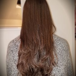 Vaughn & Company - Back view of long layered haircut. Artist: Narrissa. Be sure to Follow @HairByNarrissa 2/2